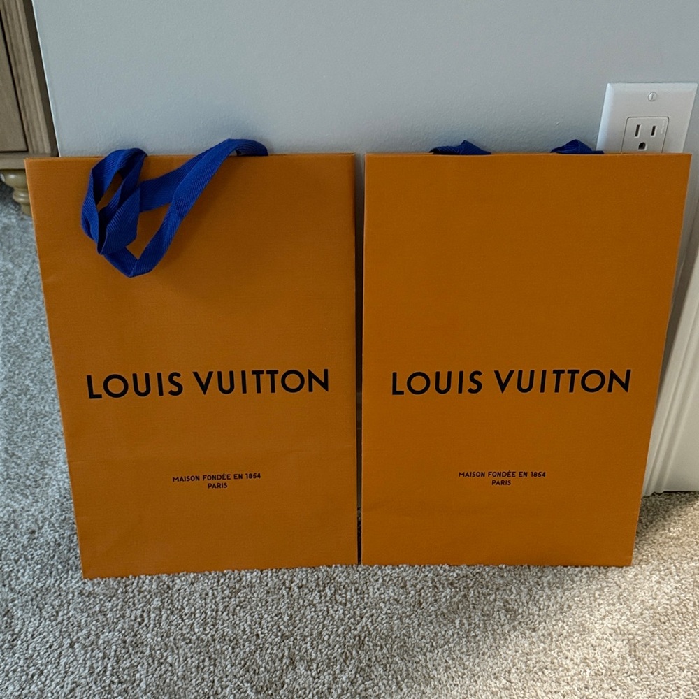 2 Louis Vuitton shopping bags